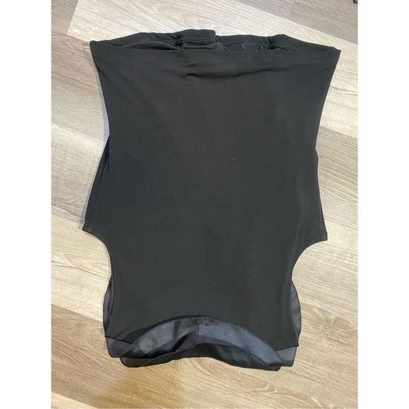 Doncaster Cascading Ruffle Black Silk Sleeveless Blouse, Size Small - Picture 6 of 11